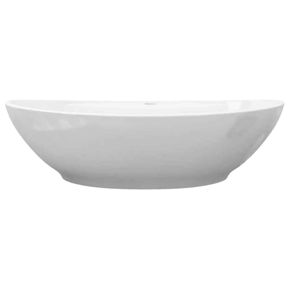 Aberdeen Oval Countertop Basin Without Waste 585mm Wide 1 TH - White