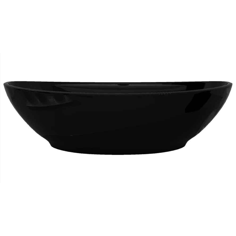 Aberdeen Oval Countertop Basin Without Waste 585mm Wide 1TH - Black