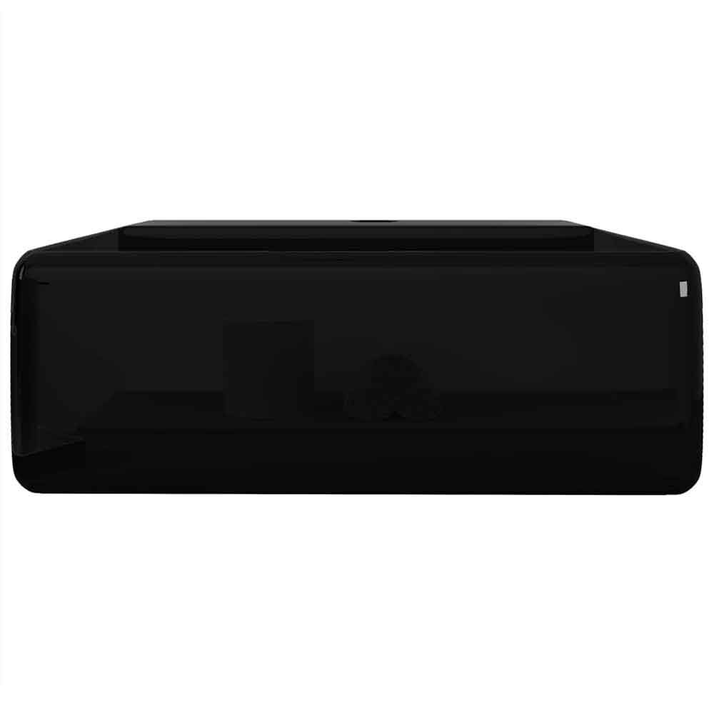 Aberdeen Square Countertop Basin Without Waste 410mm Wide 1TH - Black