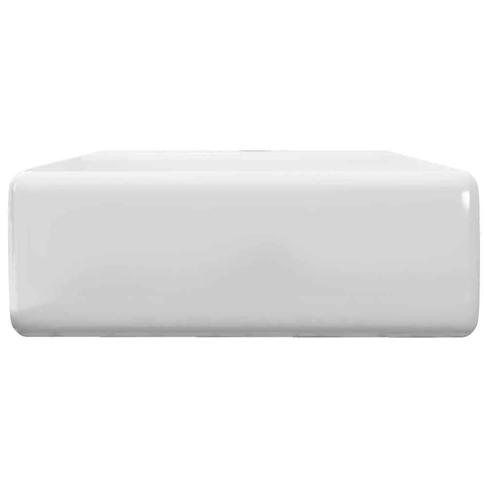 Aberdeen Square Countertop Basin Without Waste 410mm Wide 1TH - White