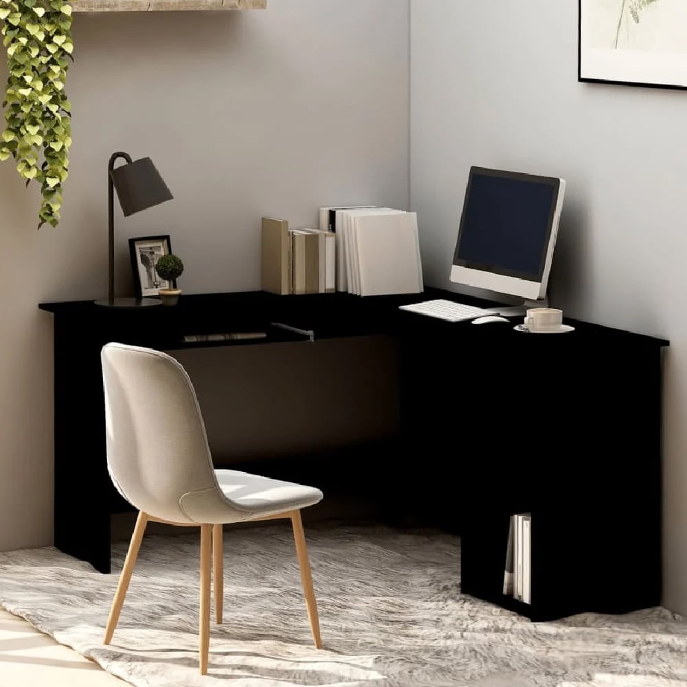 Read more about Aberdeen wooden laptop desk corner in black