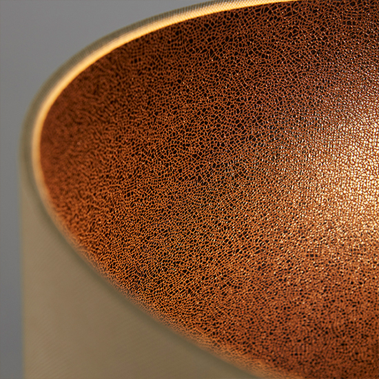 Abia Natural Linen Shade Table Lamp In Oak Effect