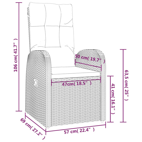 Abia Steel 3 Piece Garden Lounge Set In Black Poly Rattan