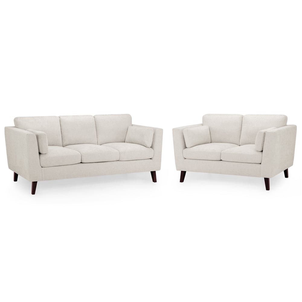 Abilene Fabric 3+2 Seater Sofa Set In Beige