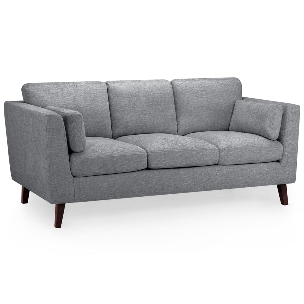 Abilene Fabric 3 Seater Sofa In Grey