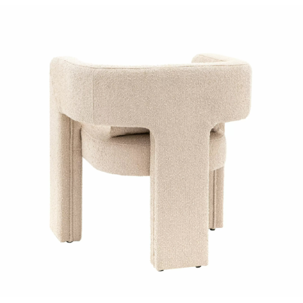 Abilene Fabric Armchair With Black Legs In Taupe