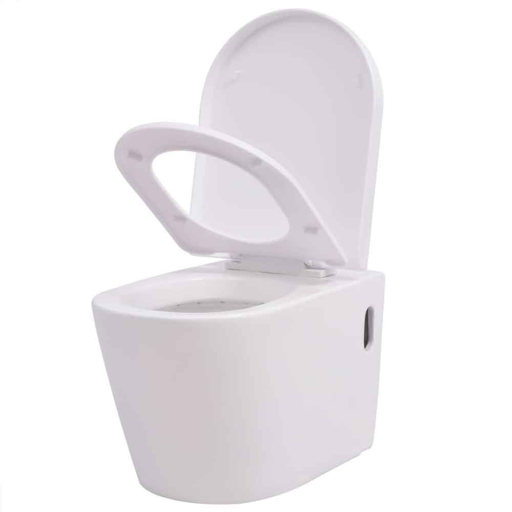 Abilene White Wall Hung Toilet - Soft Close Seat