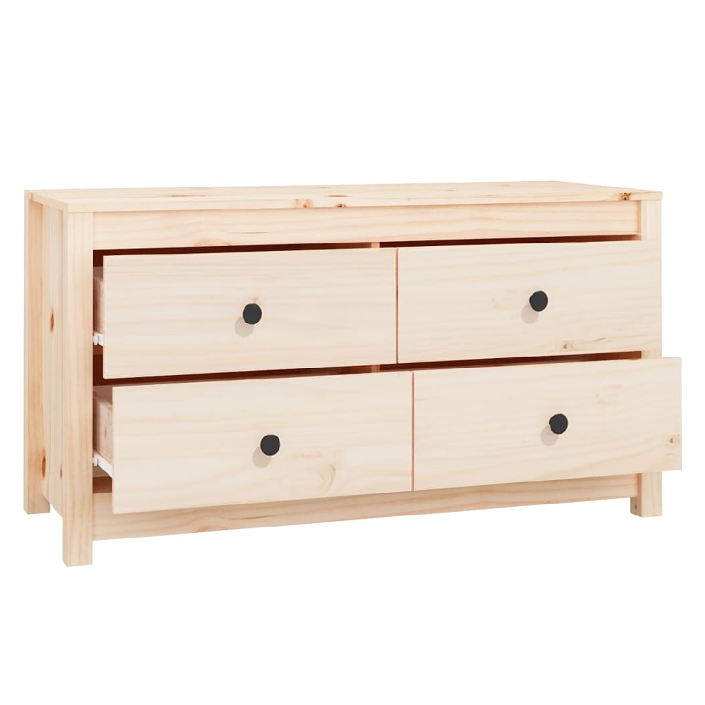 Abilene Wooden Chest Of 4 Drawers In Natural