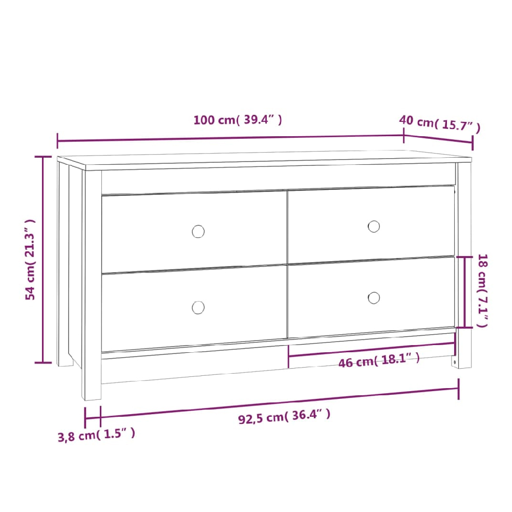 Abilene Wooden Chest Of 4 Drawers In Natural