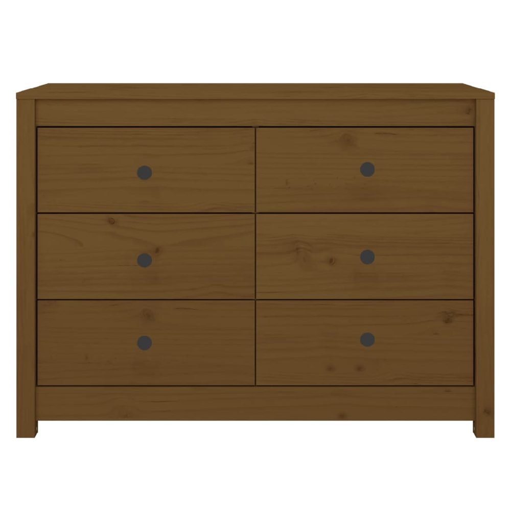 Abilene Wooden Chest Of 6 Drawers In Honey Brown