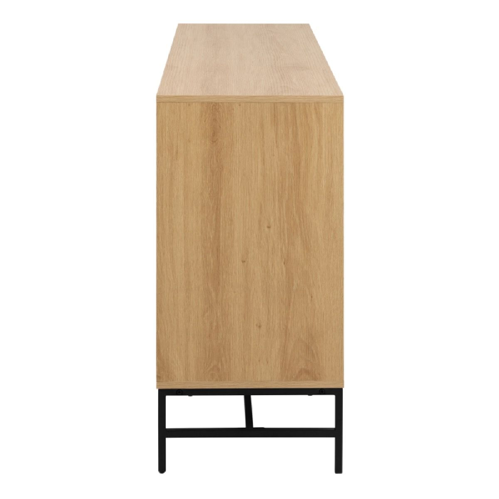 Abilene Wooden Chest Of 6 Drawers In Oak And Black