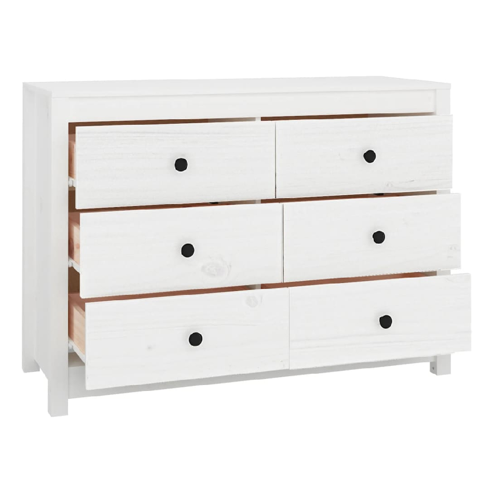 Abilene Wooden Chest Of 6 Drawers In White