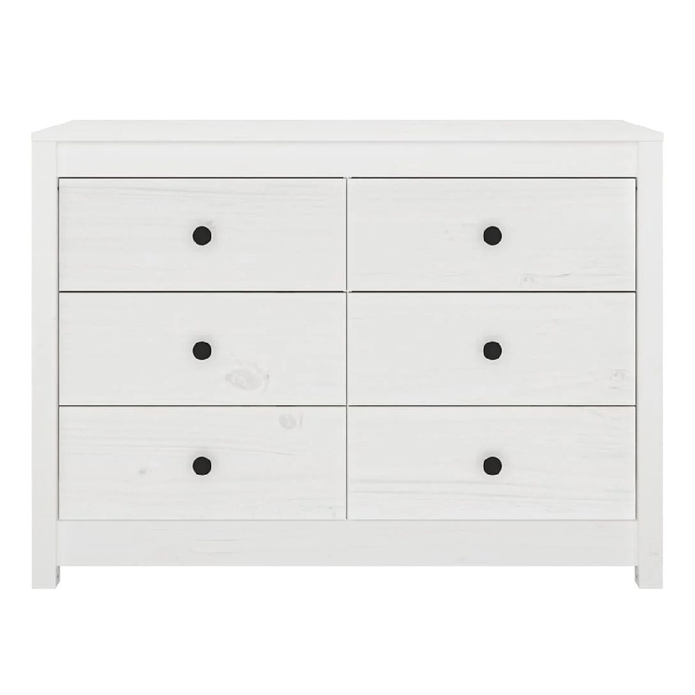 Abilene Wooden Chest Of 6 Drawers In White