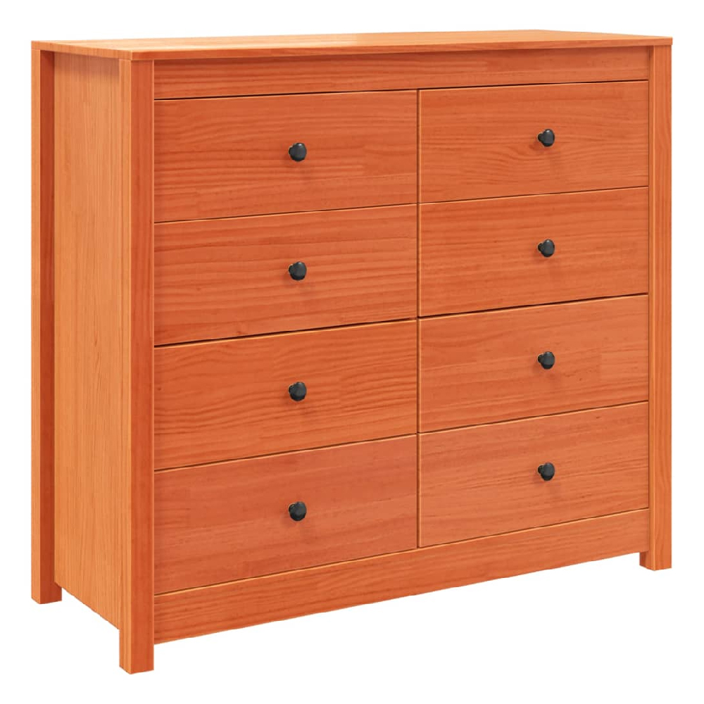 Abilene Wooden Chest Of 8 Drawers In Wax Brown