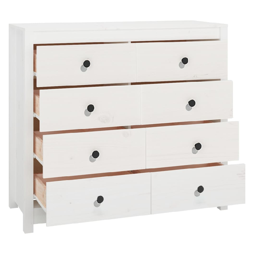 Abilene Wooden Chest Of 8 Drawers In White