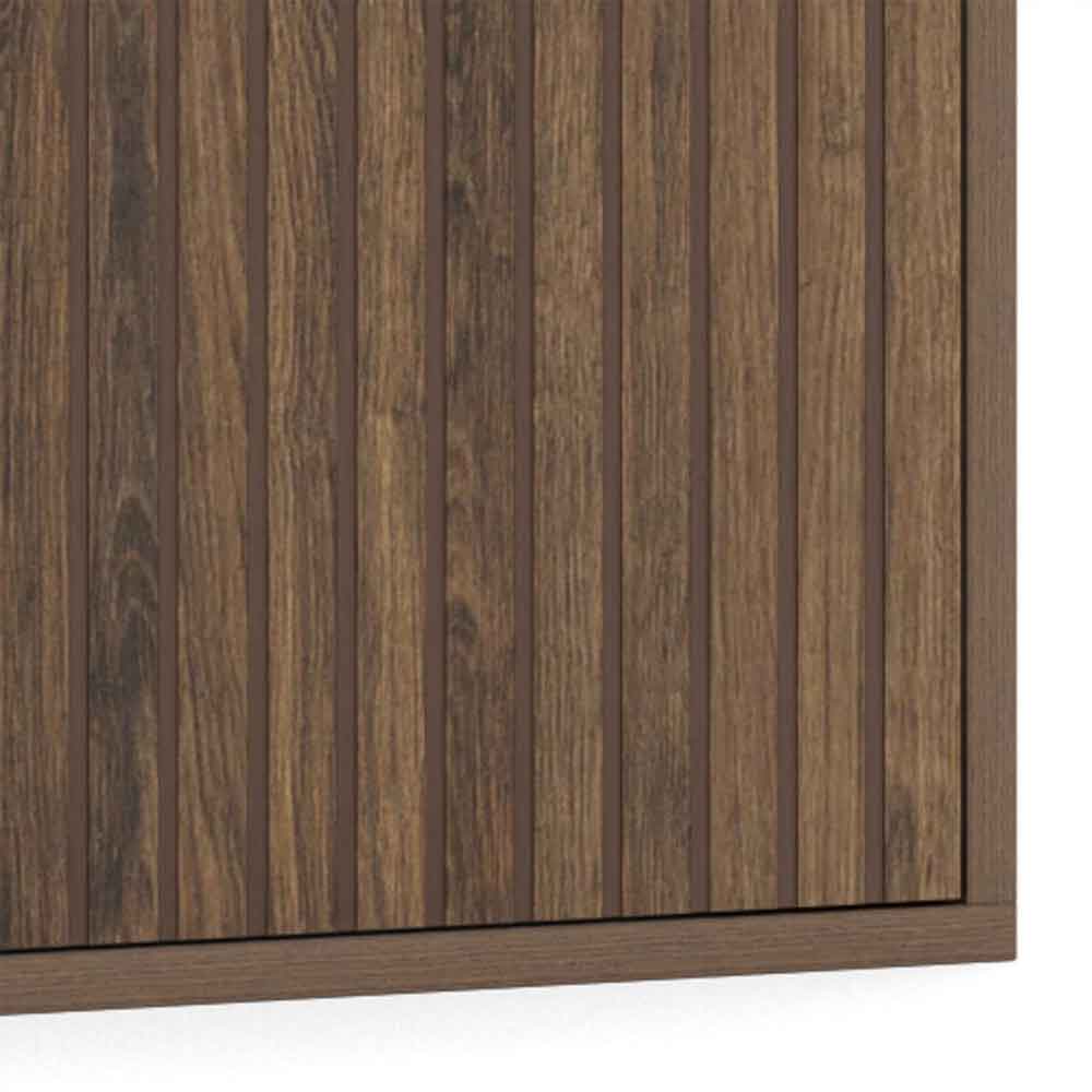Abilene Wooden Wall Mounted Shoe Storage Cabinet in Smoked Oak