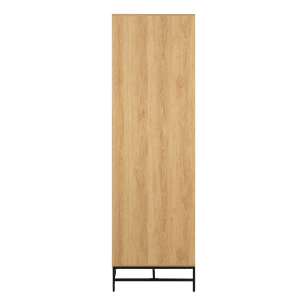 Abilene Wooden Wardrobe With 4 Doors In Oak And Black