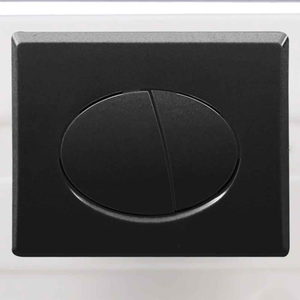 Abingdon Black Wall Hung Toilet Pack With Black Flush Plate - Soft Close Seat