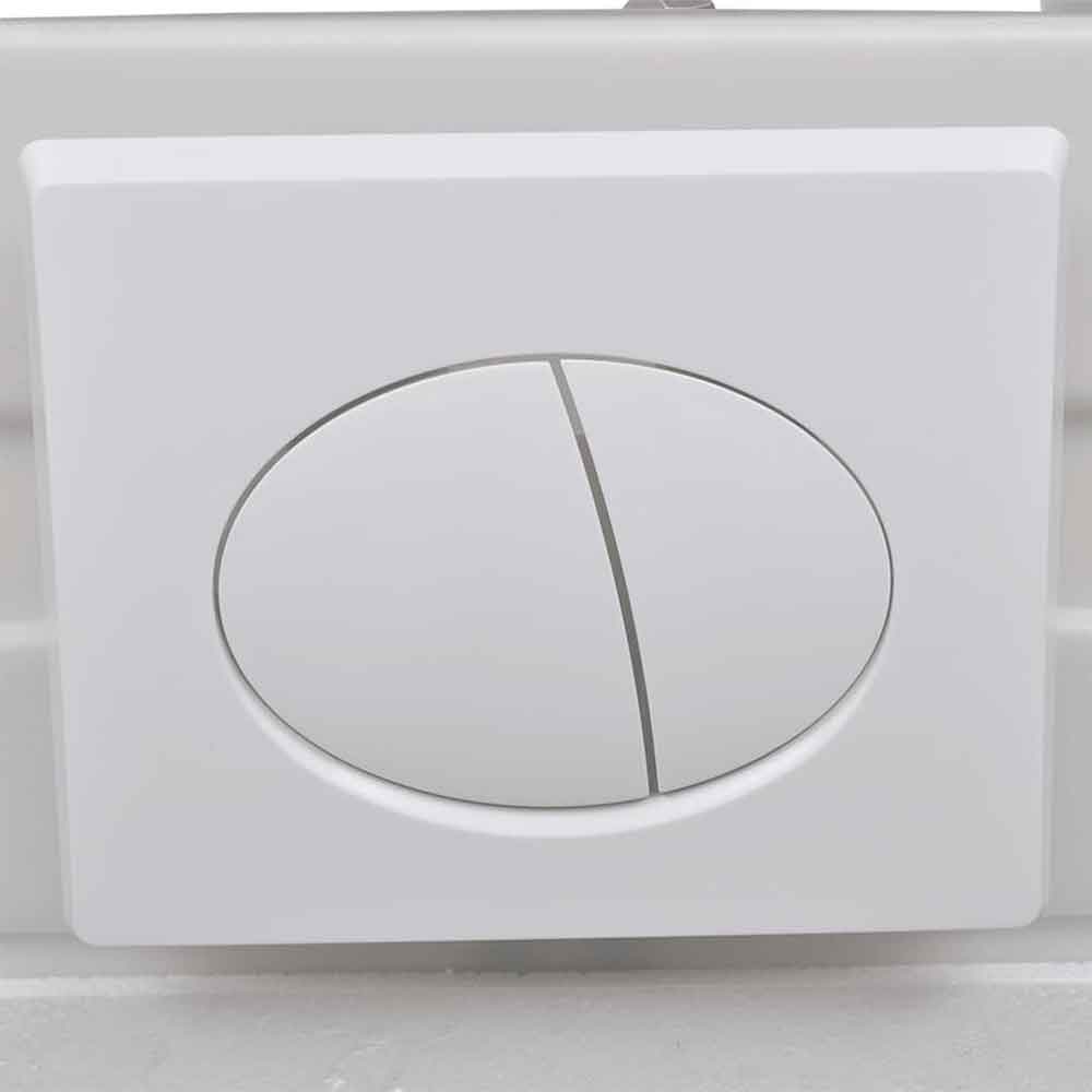 Abingdon Black Wall Hung Toilet Pack With White Flush Plate - Soft Close Seat