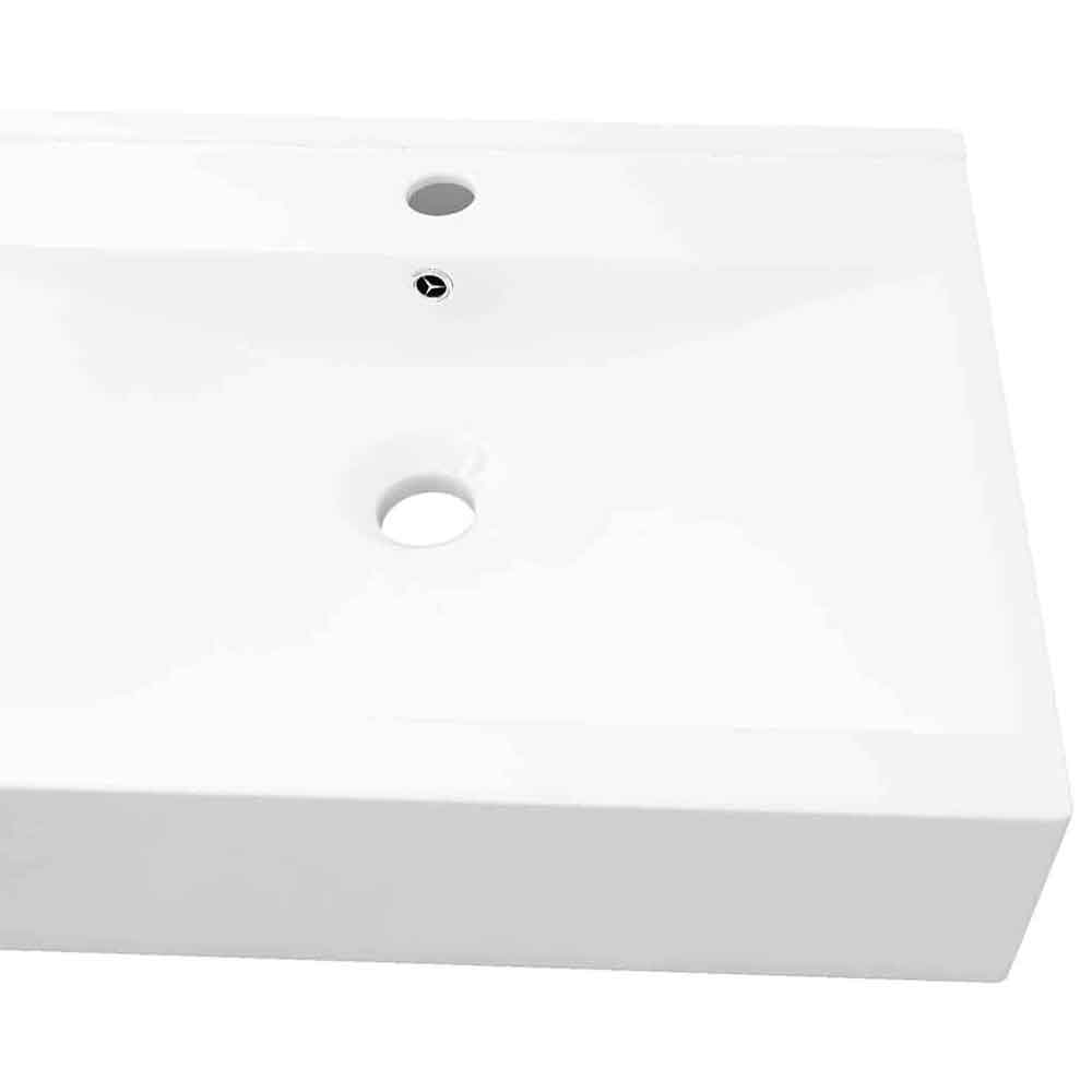 Abingdon Rectnagular Countertop Basin Without Waste 600mm Wide 1TH - White