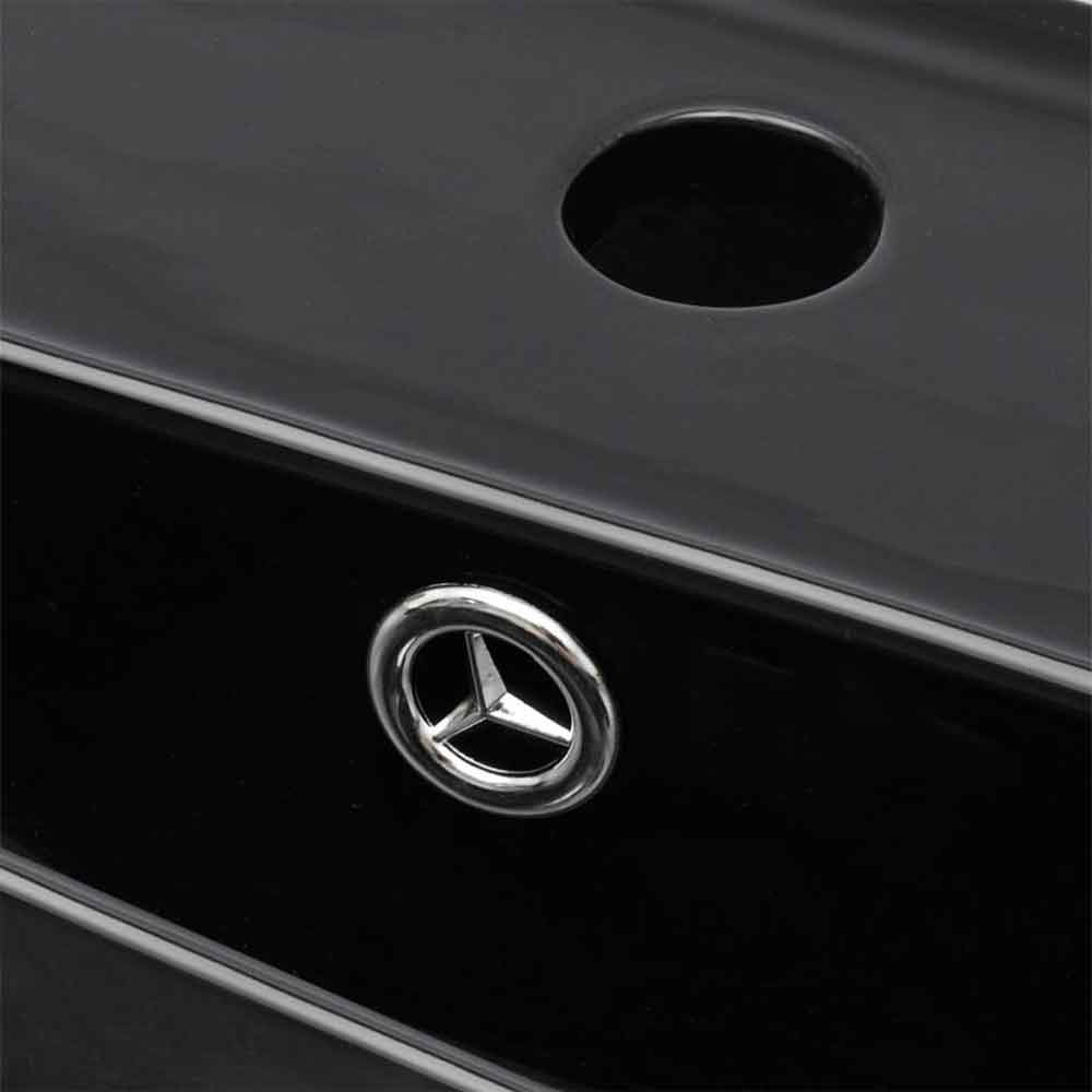 Abingdon Rectnagular Countertop Basin Without Waste 465mm Wide 1TH - Black