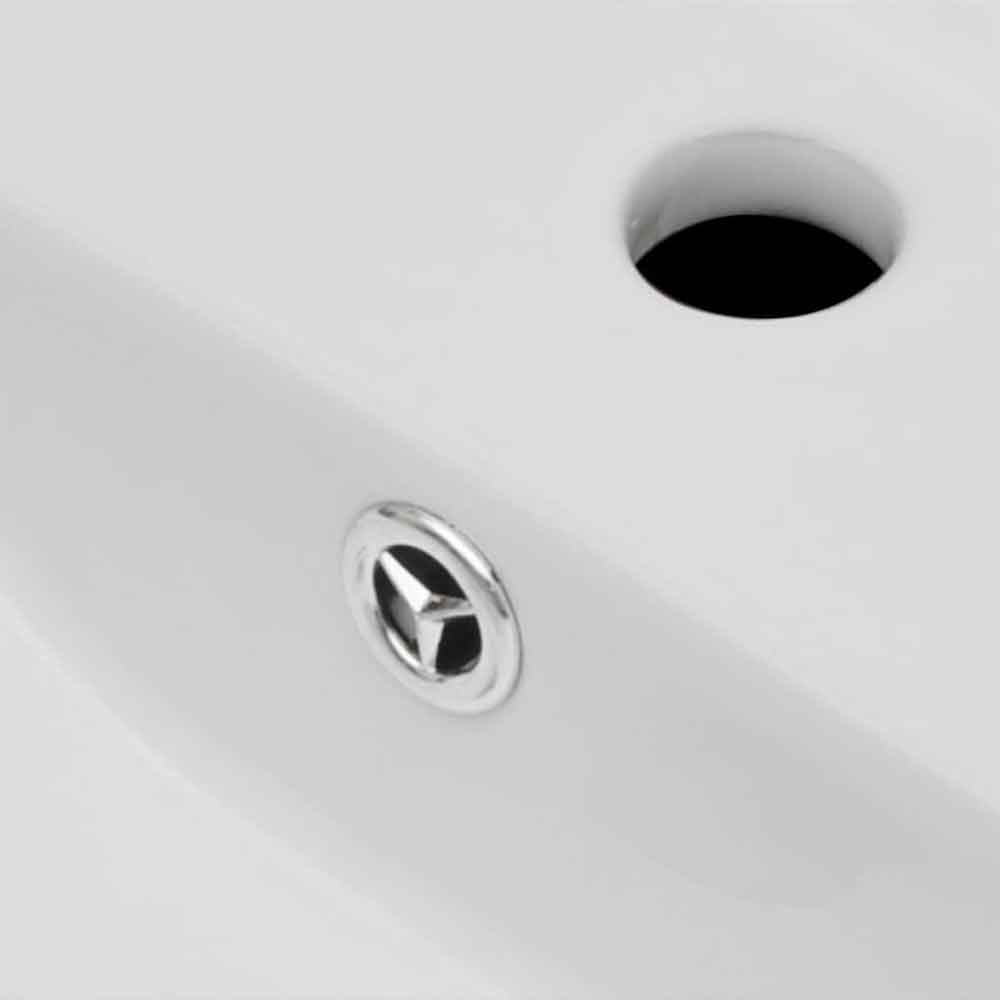 Abingdon Rectnagular Countertop Basin Without Waste 465mm Wide 1TH - White