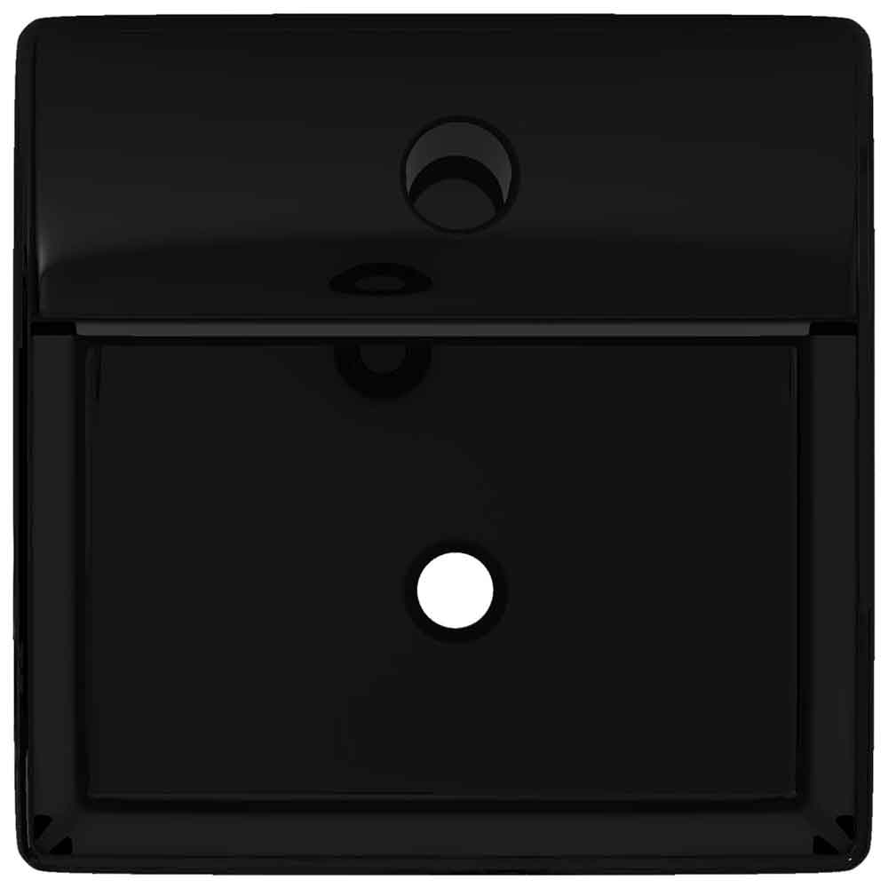 Abingdon Square Countertop Basin Without Waste 380mm Wide 1TH - Black