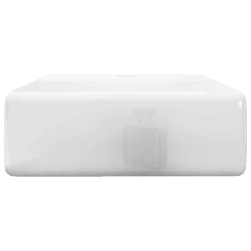 Abingdon Square Countertop Basin Without Waste 380mm Wide 1TH - White