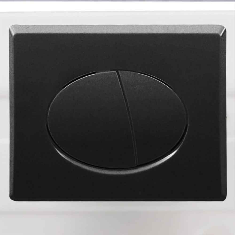 Abingdon White Wall Hung Toilet Pack With Black Flush Plate - Soft Close Seat