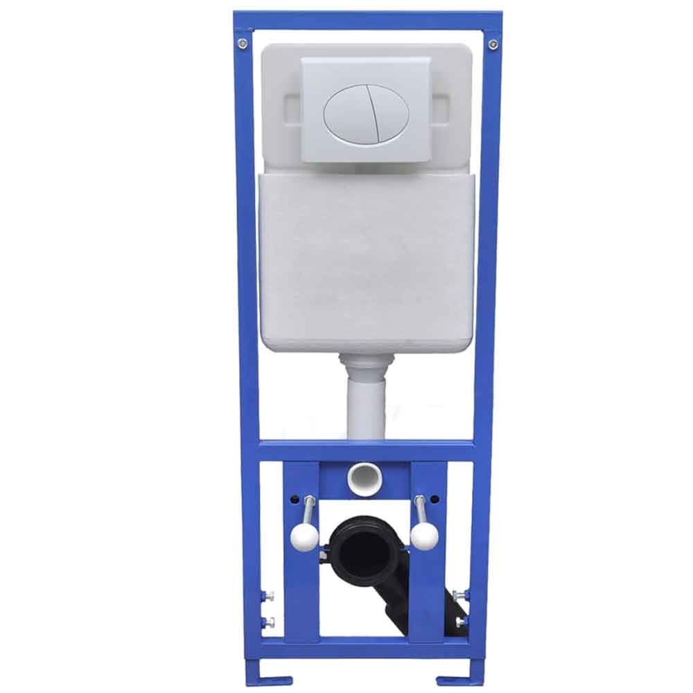 Abingdon White Wall Hung Toilet Pack With White Flush Plate - Soft Close Seat