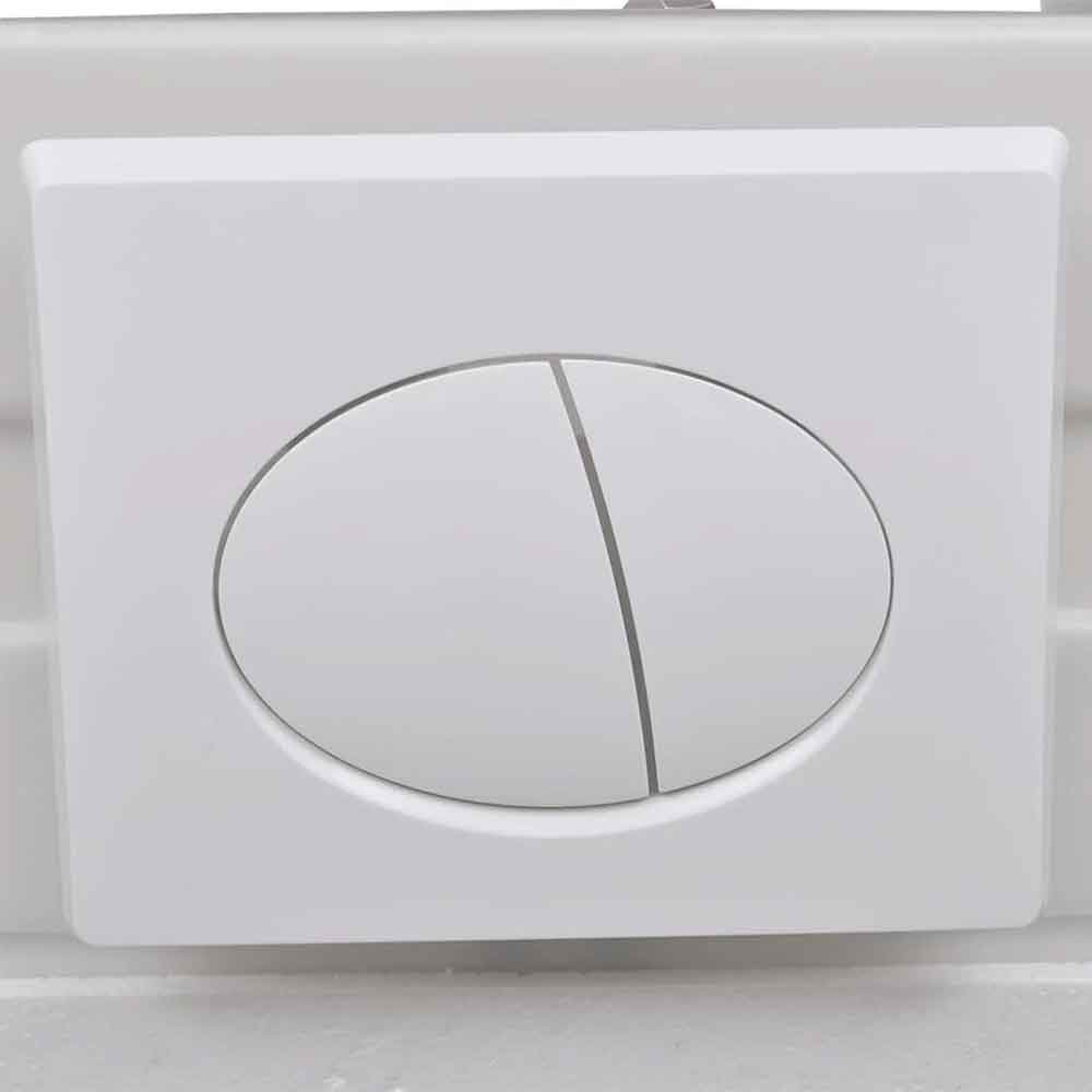 Abingdon White Wall Hung Toilet Pack With White Flush Plate - Soft Close Seat