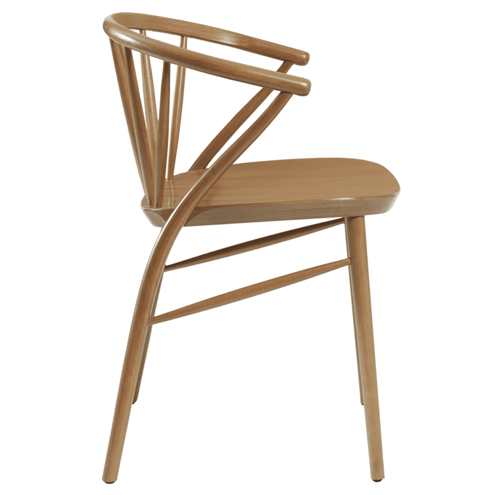 Abiquiu Antique Oak Wooden Dining Chairs In Pair