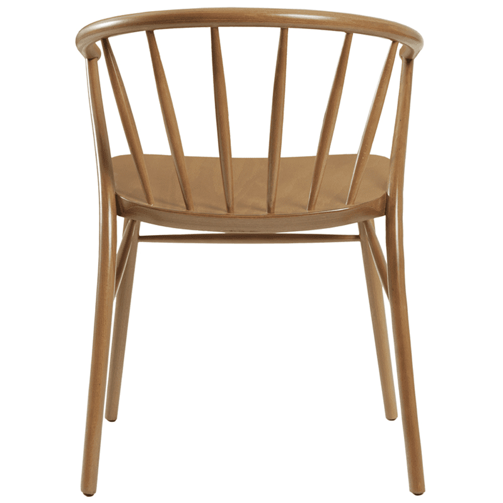 Abiquiu Antique Oak Wooden Dining Chairs In Pair