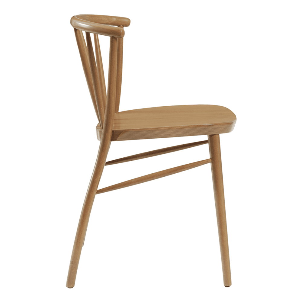 Abiquiu Antique Oak Wooden Side Dining Chairs In Pair