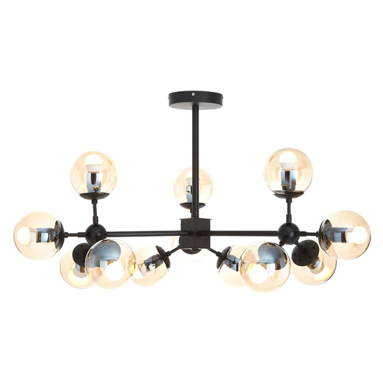 Abita 12 Bulbs Pendant Light In Matte Black