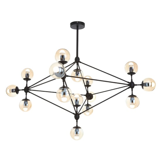 Product photograph of Abita 15 Bulbs Pendant Light In Matte Black from Furniture in Fashion