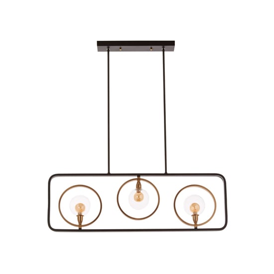 Product photograph of Abita 3 Bulbs Pendant Light In Matte Black And Bronze from Furniture in Fashion