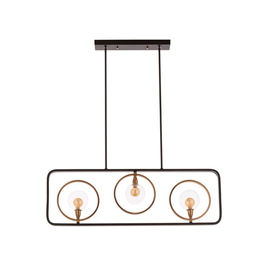 Read more about Abita 3 bulbs pendant light in matte black and bronze