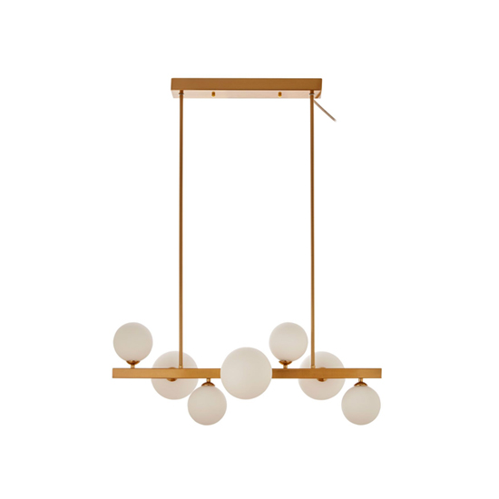 Abita 7 Bulbs Pendant Light In Gold Frame
