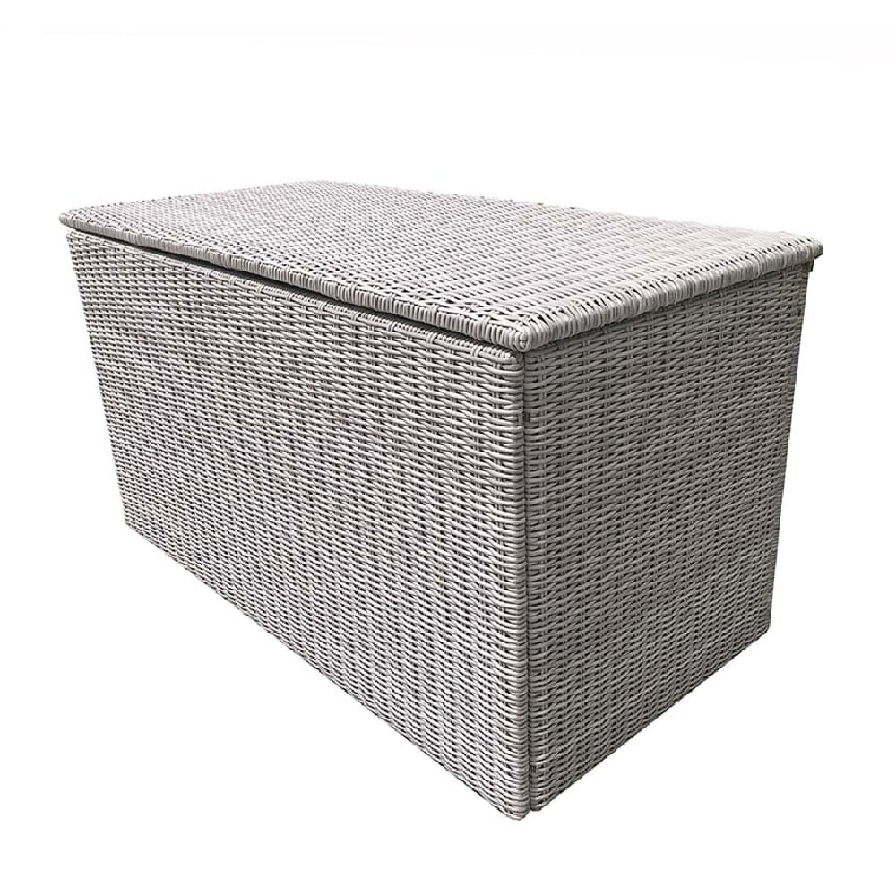 Product photograph of Abobo Rattan Outdoor Storage Box In Grey from Furniture in Fashion