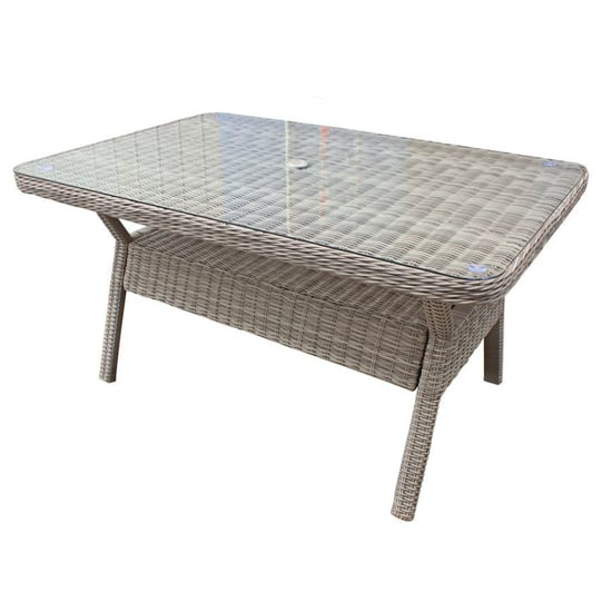 Photo of Abobo rectangular glass top 150cm dining table in fine grey