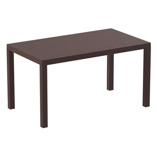 Read more about Aboyne outdoor rectangular 140cm dining table in brown