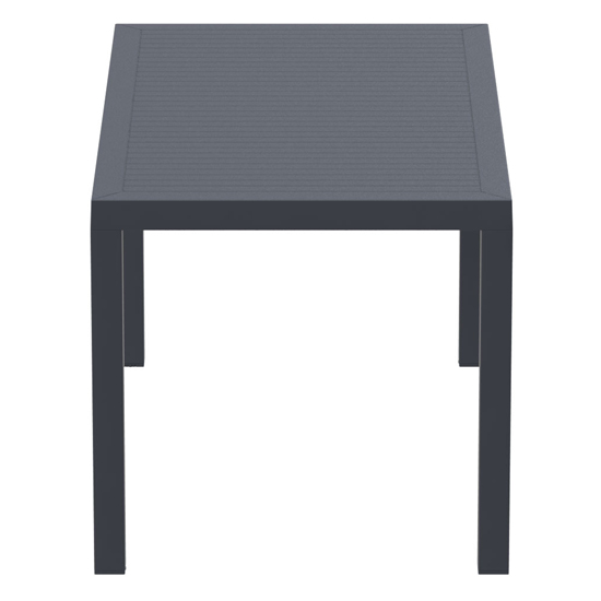 Aboyne Outdoor Rectangular 140cm Dining Table In Dark Grey_3