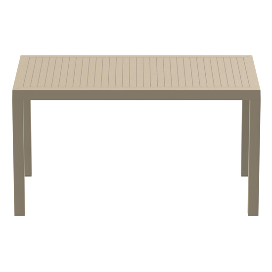 Aboyne Outdoor Rectangular 140cm Dining Table In Taupe_2