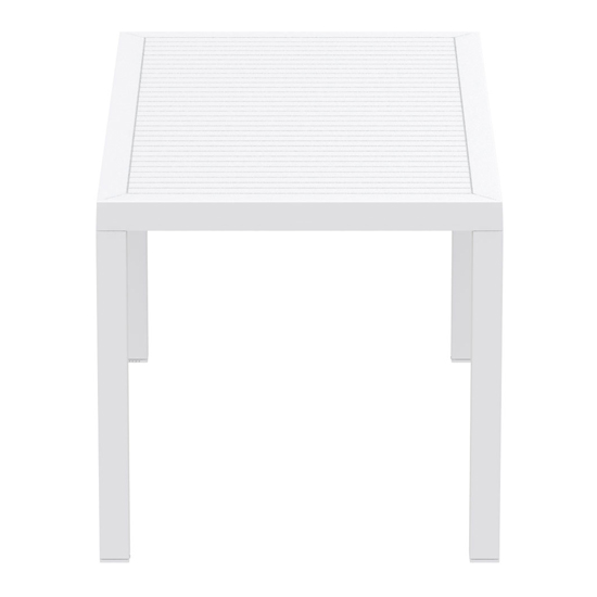 Aboyne Outdoor Rectangular 140cm Dining Table In White_3