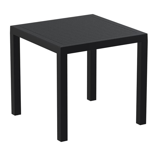 Aboyne Outdoor Square 80cm Dining Table In Black_1