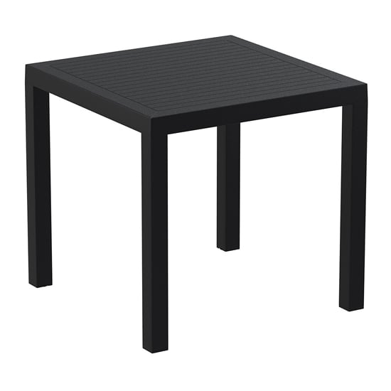 Product photograph of Aboyne Outdoor Square 80cm Dining Table In Black from Furniture in Fashion