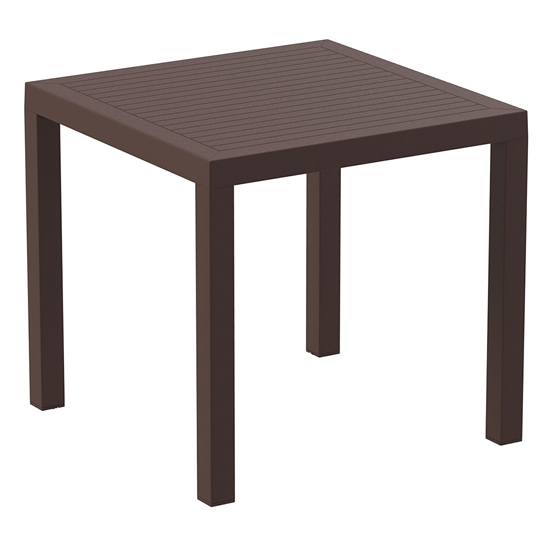 Product photograph of Aboyne Outdoor Square 80cm Dining Table In Brown from Furniture in Fashion