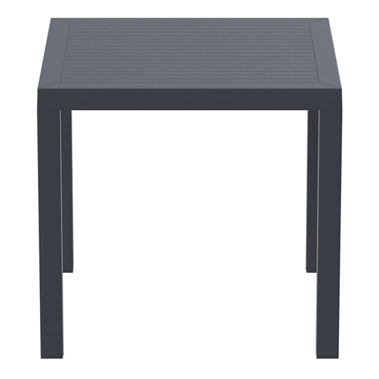 Aboyne Outdoor Square 80cm Dining Table In Dark Grey_2