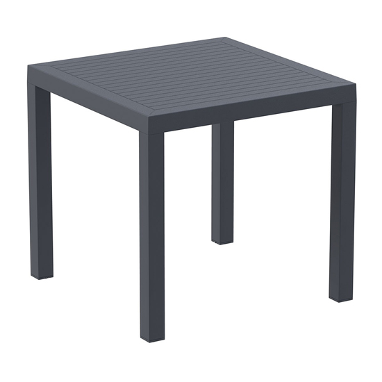 Product photograph of Aboyne Outdoor Square 80cm Dining Table In Dark Grey from Furniture in Fashion